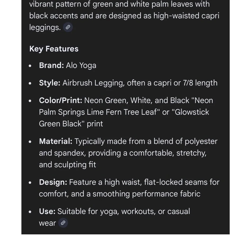 Alo Yoga Airbrush Leggings Palm Springs Glowstick Capri High‎ Waisted
